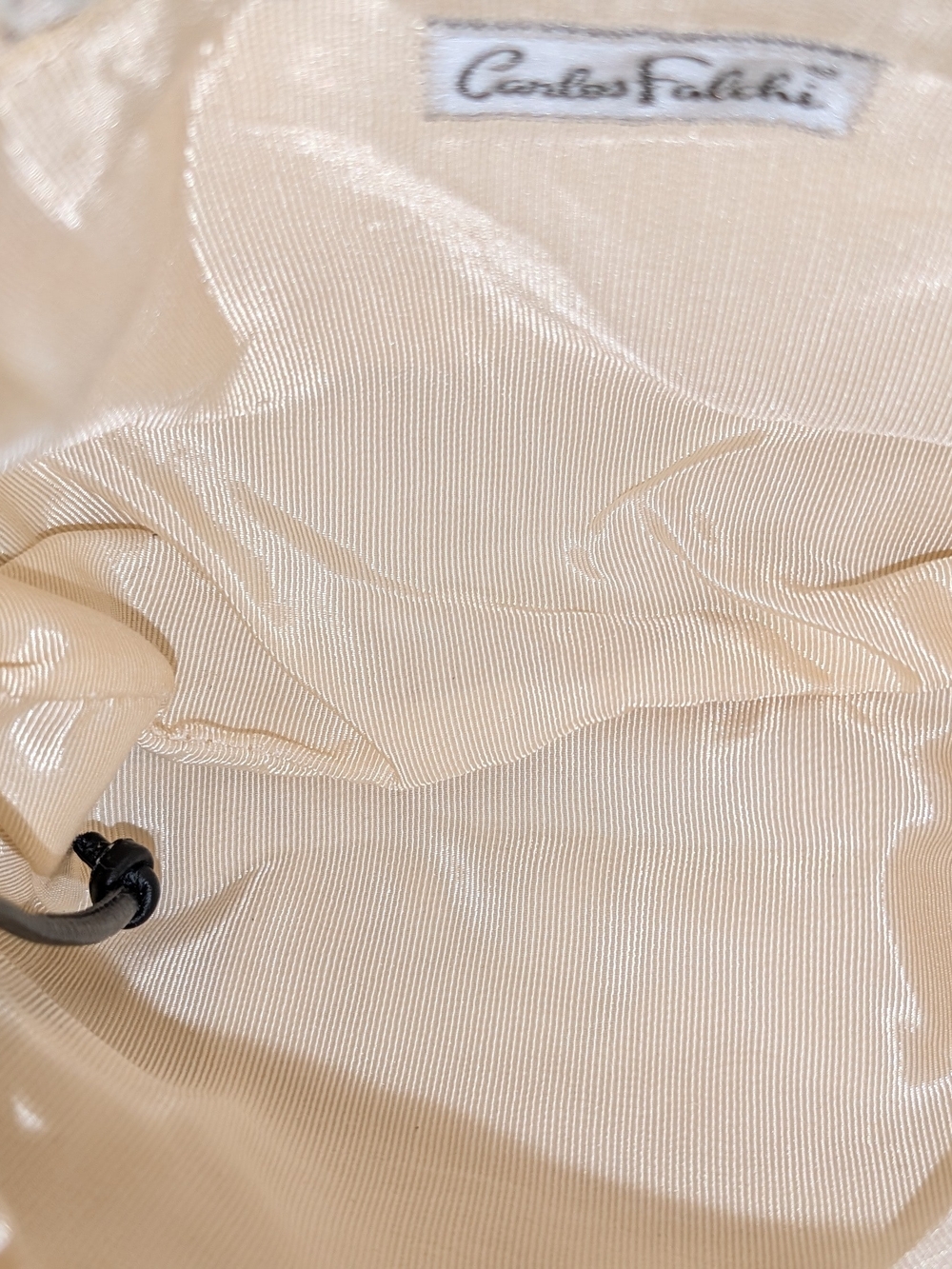 Carlos Falchi Leather Sac Black White - Picture 13 of 13